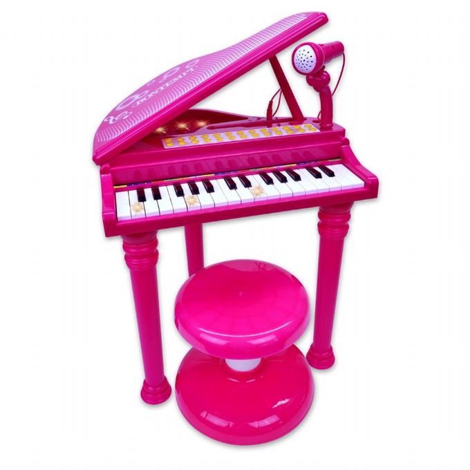 Bontempi elektronisches Klavier mit Mikrofon 53 cm rosa 