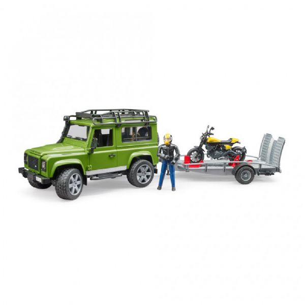 Image of Land Rover med Trailer og Motorcykel (24-002589)