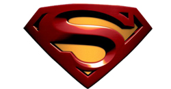 Superman figurer og udkldning logo