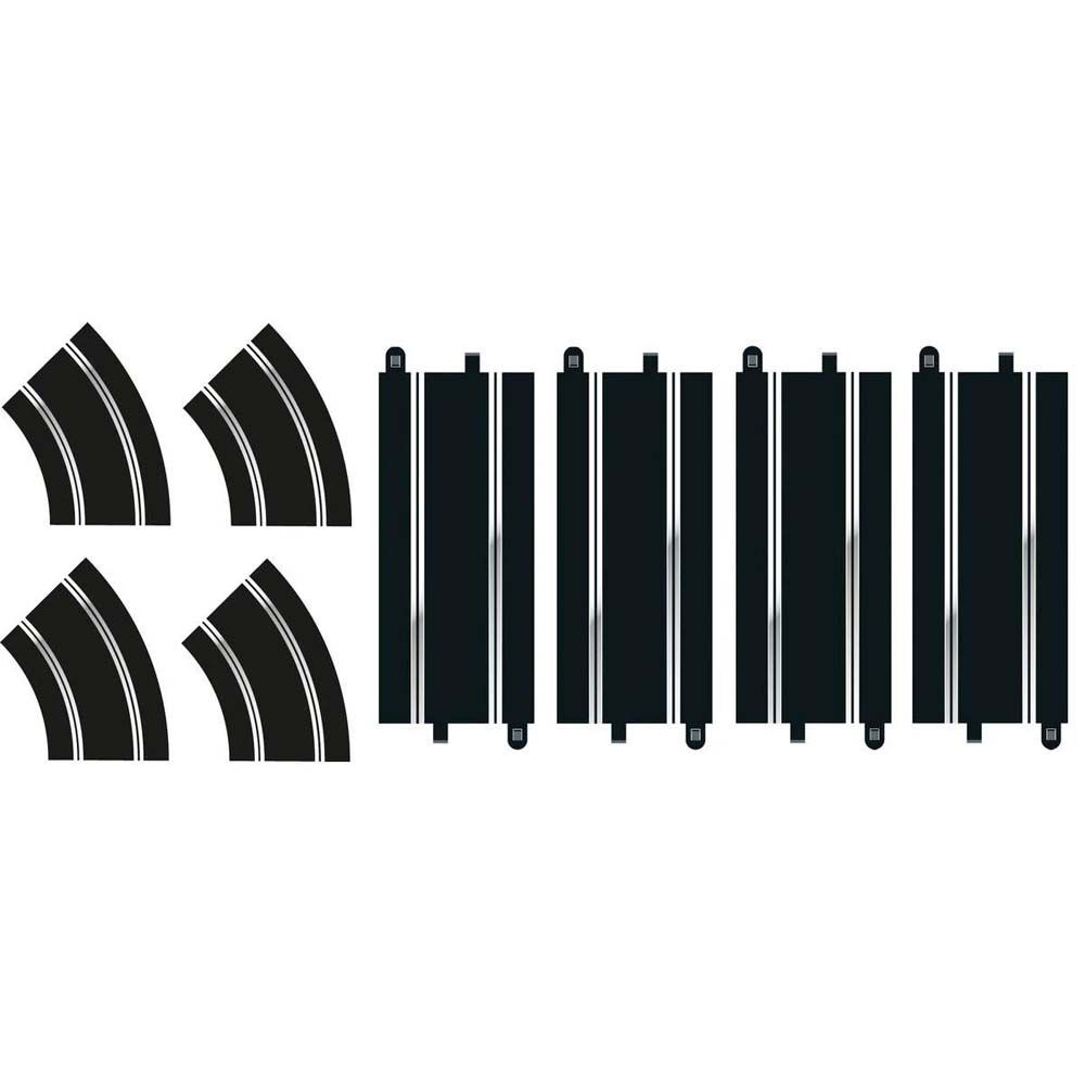 Scalextric straight and R2 curve track