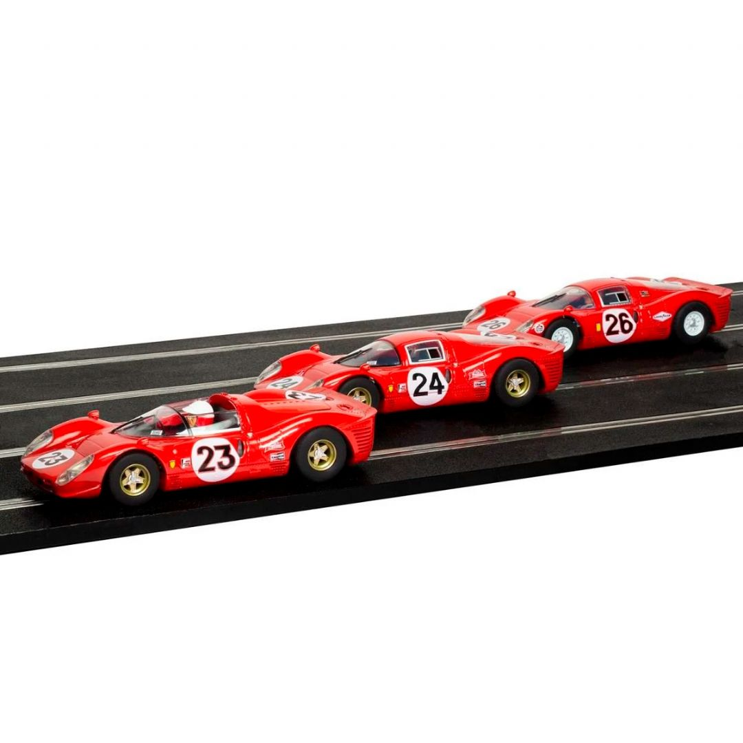 1967 Daytona 24 - 3 kpl, 1:32 Scalextric kilpa-autot C4391A