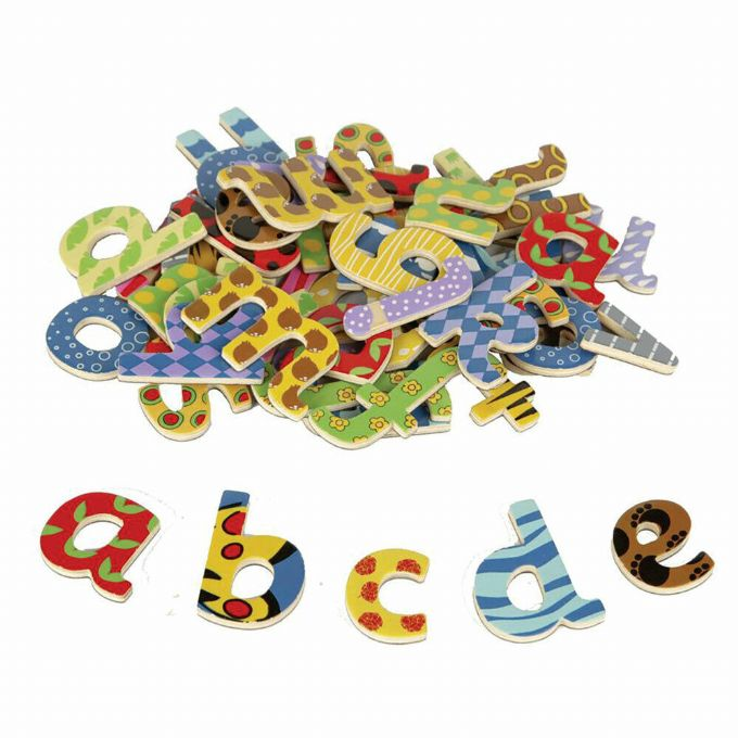Magnetic small wooden letters, 58 pcs.  version 1