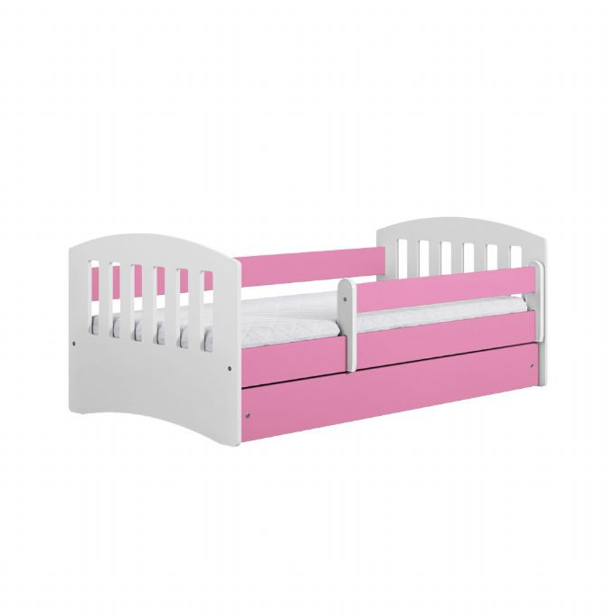 Junior sänky laatikoilla ja patjalla Pinkki (11854)