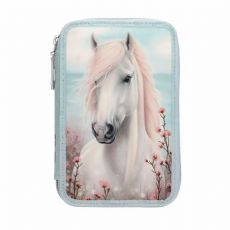 Kaksiosainen vaaleansininen penaali