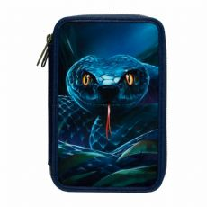 Pennfodral med orm m�rkbl�