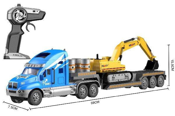 Truck R/C With Excavator Blue version 1