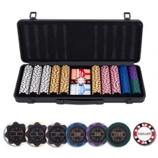Pokersett i svart etui - 500 brikker 14 g