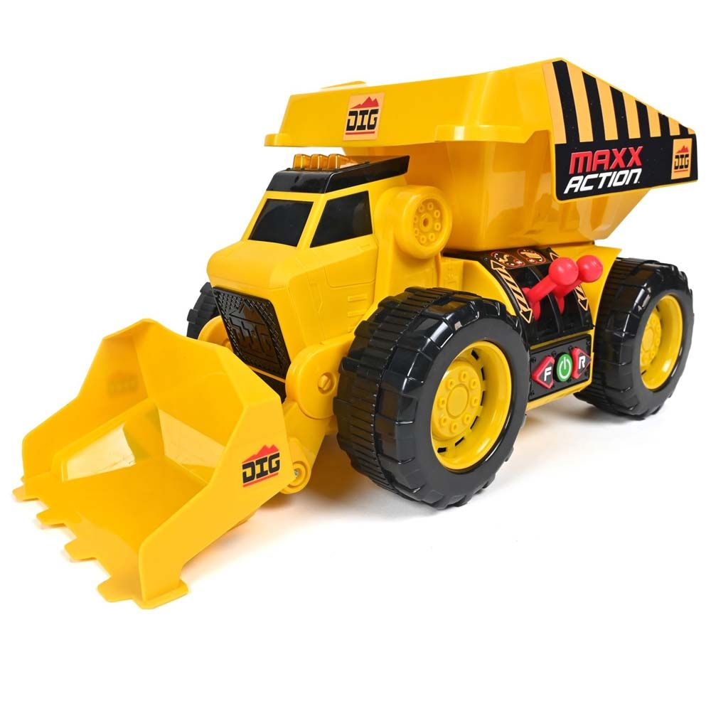 Køretøj med frontlæsser og tippelad