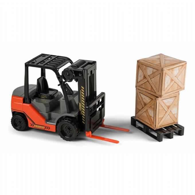 Haarukkatrukki lavalla ja pakkauksilla version 1