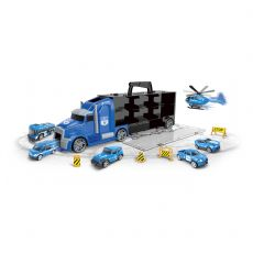 Poliisikuljetusauto ja 6 ajoneuvoa