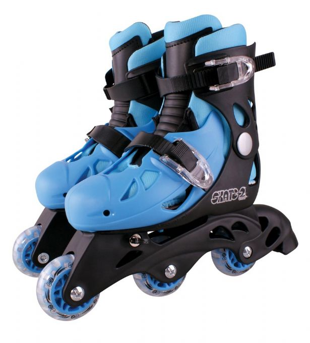 Adjustable roller skates, blue size 28-31 version 1