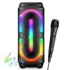 Karaokekaiutin mikrofonilla