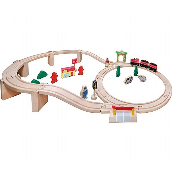 Wooden train set with 38 parts version 1