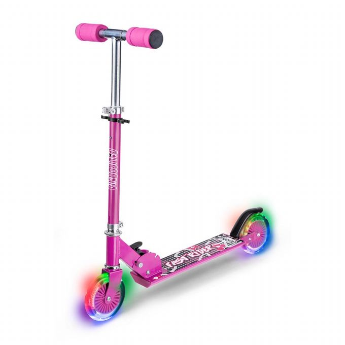 Scooter with LED light, pink version 1