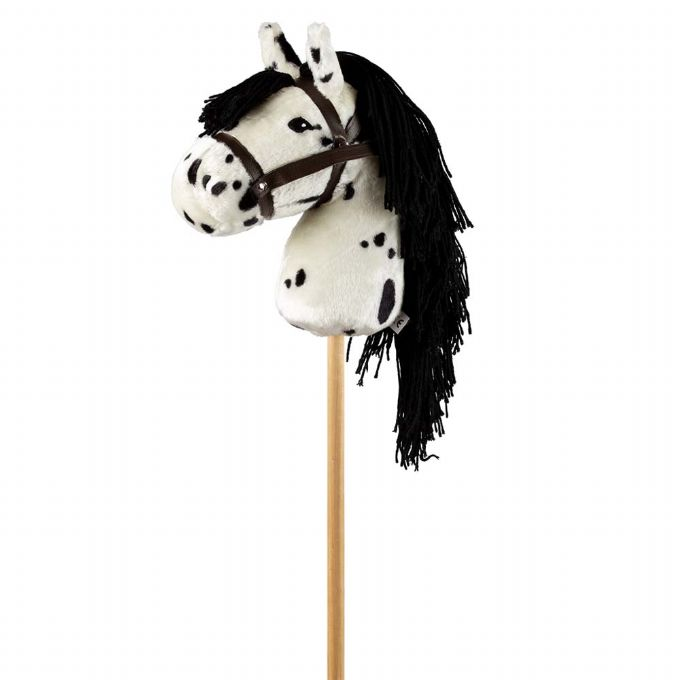 Stick horse - White with spots version 1