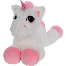 Hvid Enhj�rning bamse 70 cm