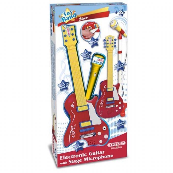 Elektroninen kitara mikrofonilla, punainen version 2