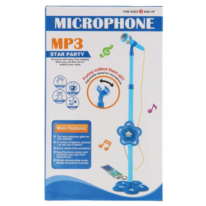 Karaoke-Mikrofonstnder Blau version 2