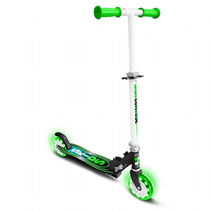 Sammenleggbar scooter 2 hjul m. grnt lys version 1