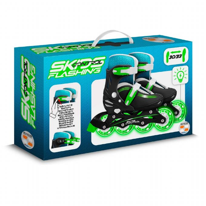 Roller skates with Green Light, size 30-33 version 2