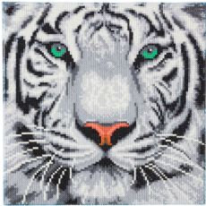 Crystal Art Snow Tiger 30x30 cm