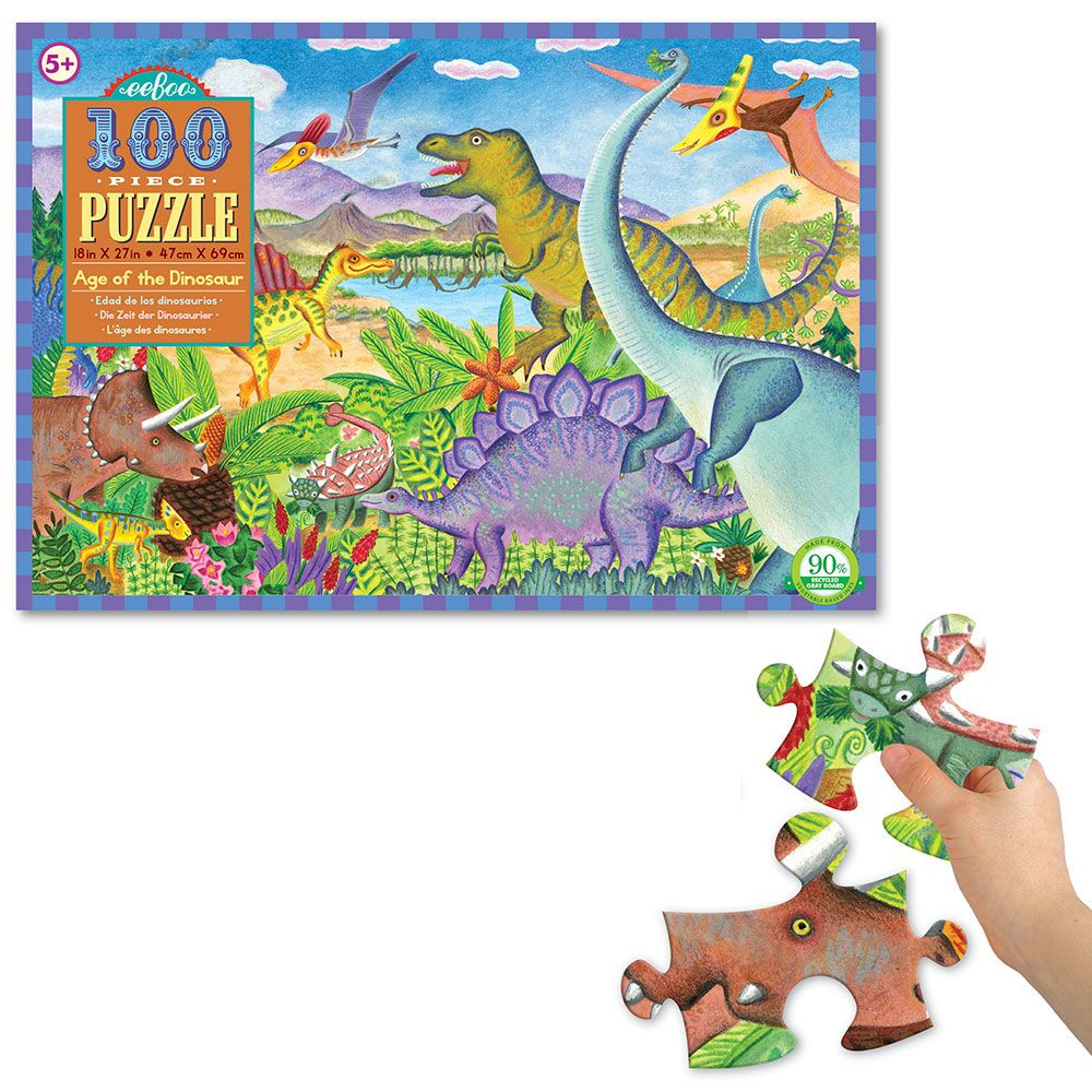 Puslespil Dinosaurer 100 brikker