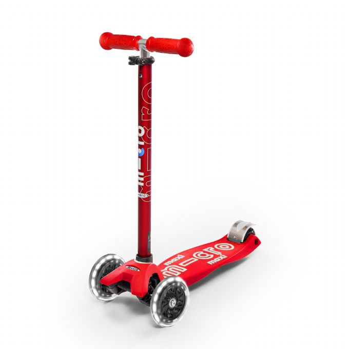 Micro Maxi Deluxe LED Scooter, rød Mikro trehjulssykkel scooter 574722