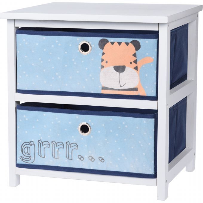 Bedside table with drawers blue version 1