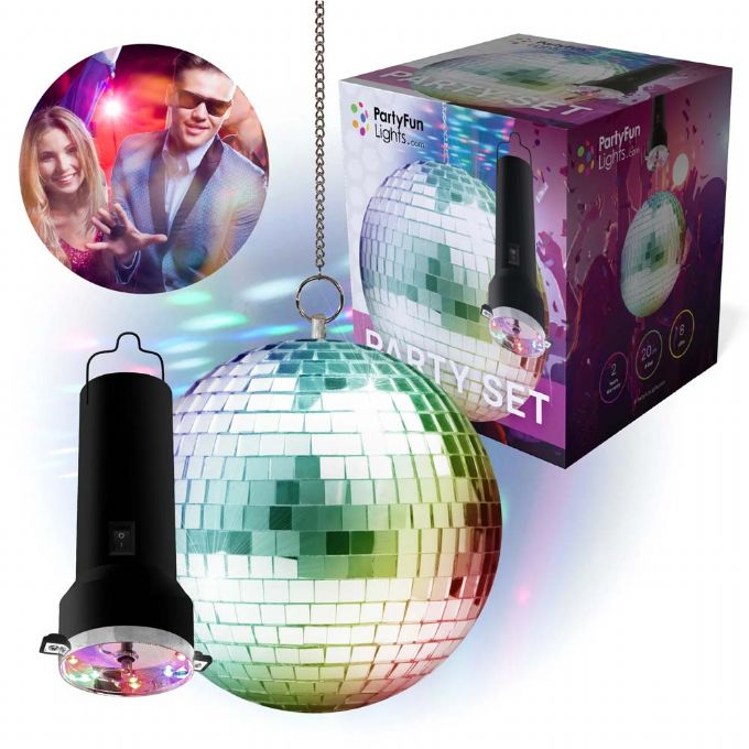 Party Set - Roterende Mirror Ball version 1