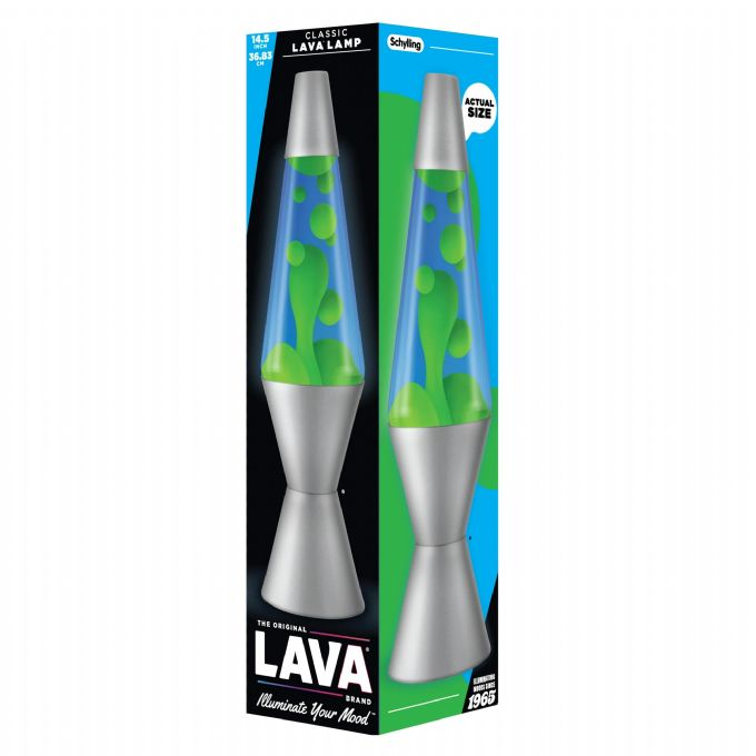 Lavalampe Classic Gr�n/Bl� 37cm version 2