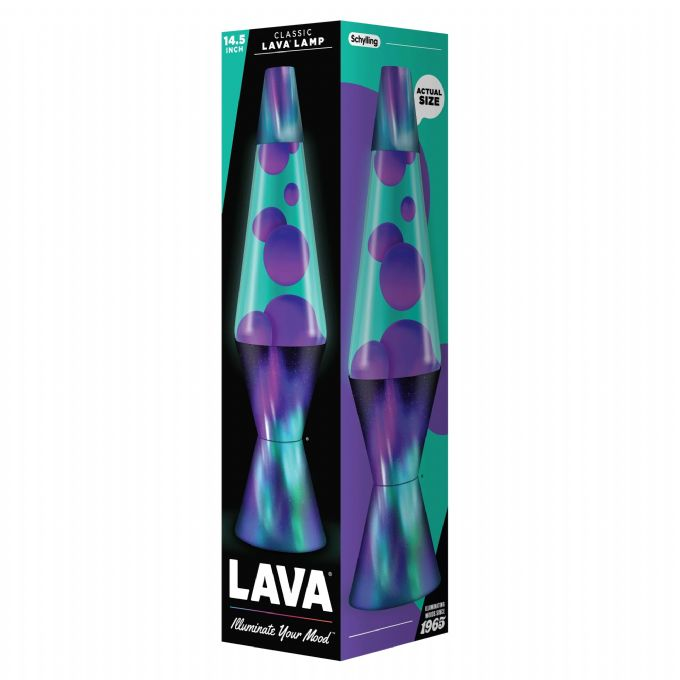 Lavalampe Teal/Lilla 37cm version 2