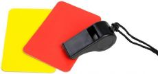 Football referee card red/yellow card