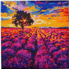 Crystal Art Lavendel felt 30x30