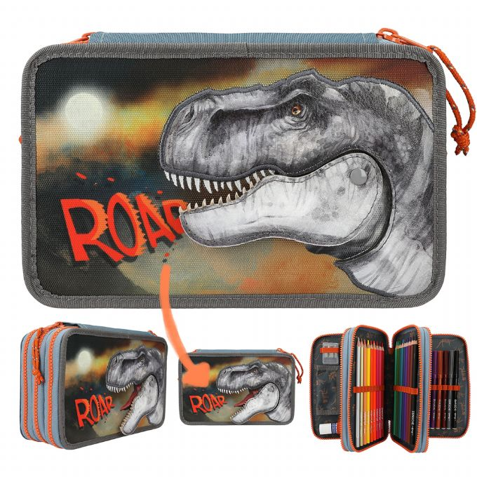 Dinosaur three-piece pencil case, ROAR version 2