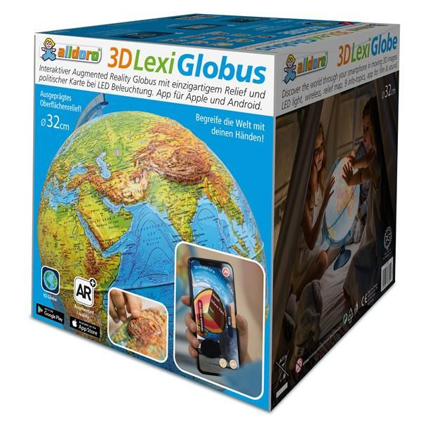3D Globus med LED Lys 32 cm version 2
