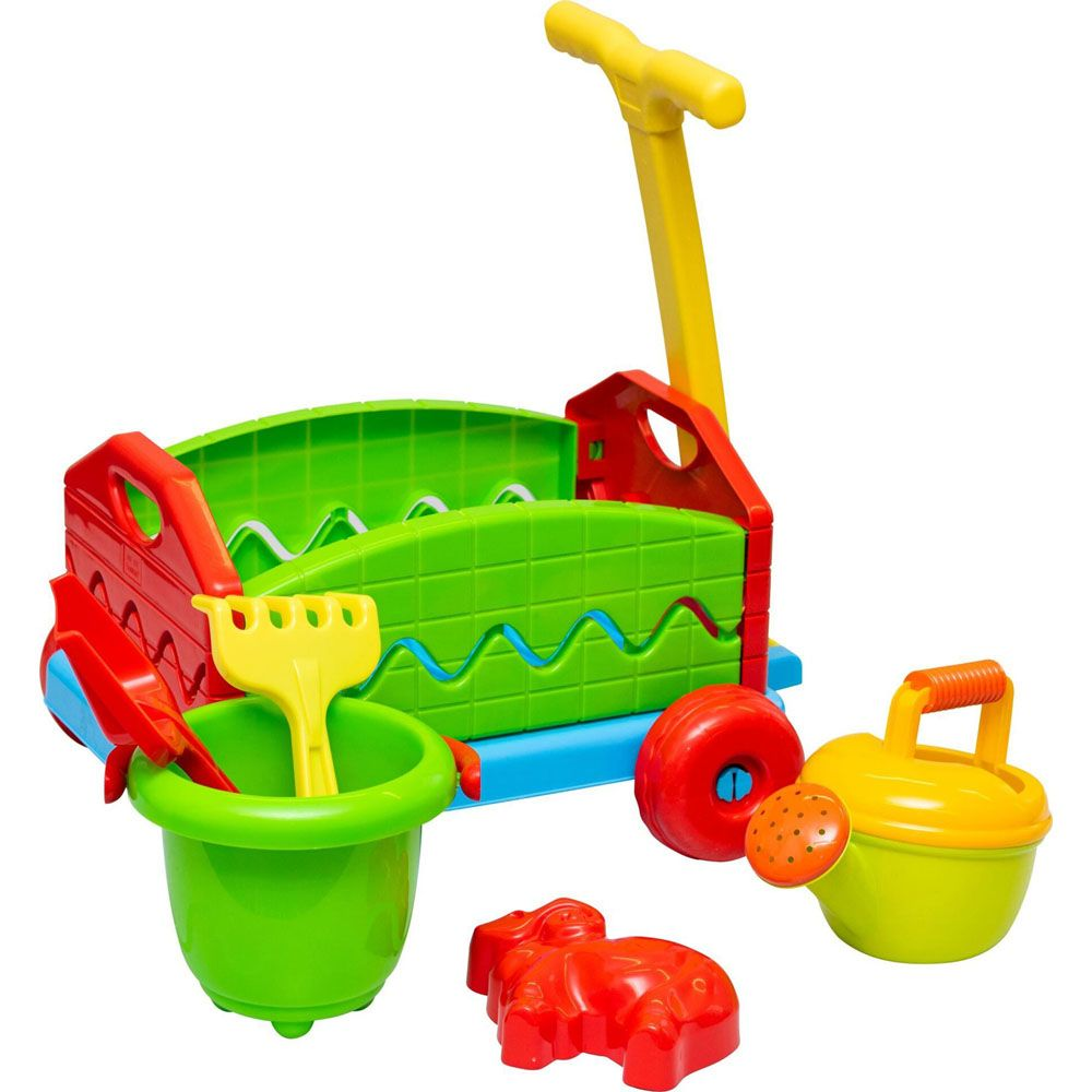 Trækvogn med. Spandesæt 6 dele