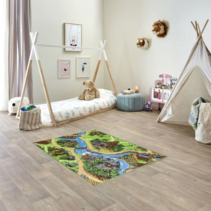 Floor rug, Play rug Dinosaur 95x133cm version 3