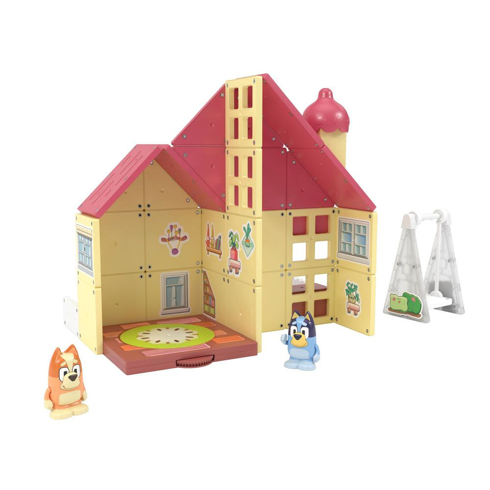 Tile Town Bluey Familiens Hus, magnetisk byggesæt 46 dele