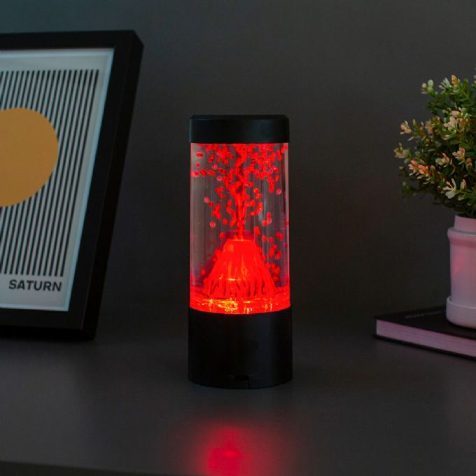 Rund Vulkanlampe m. batteri og USB version 1