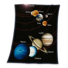 Fleece blanket with the Solar System 130x160 cm