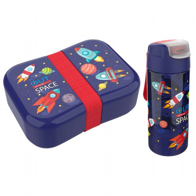 Space Rocket Lunch Box and Water Bottle Set version 1