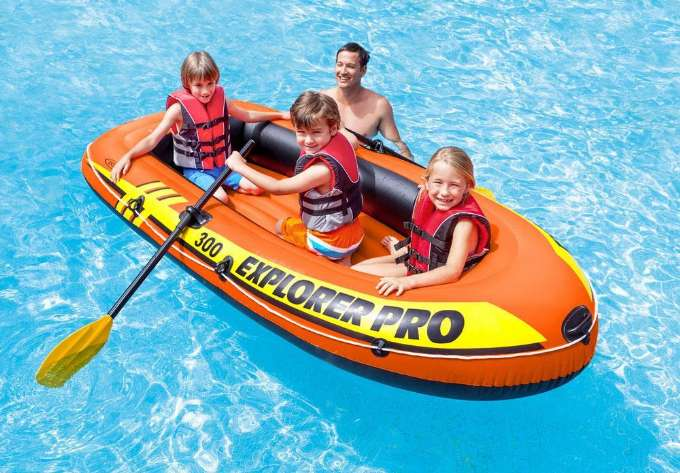 Inflatable boat with oars 224x117x36 cm version 2