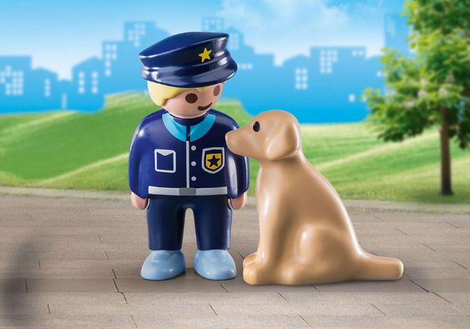 Politibetjent med hund version 1