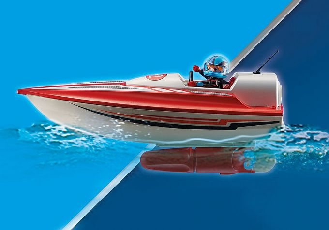 Speed boat with underwater motor version 4