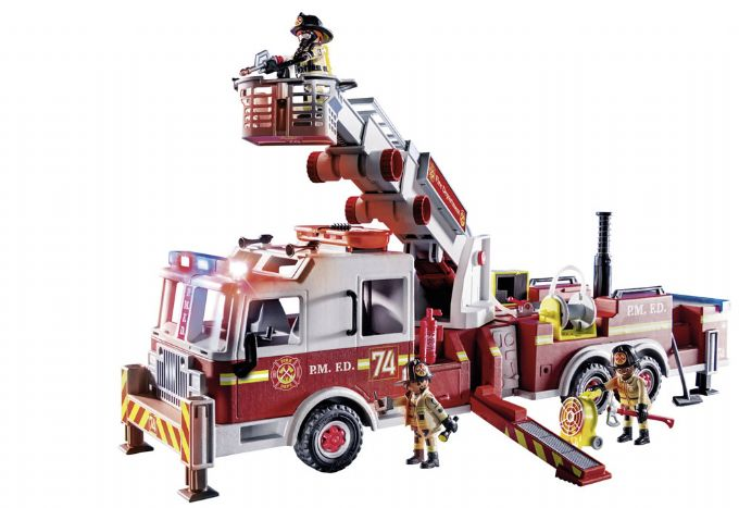 Brannbil: amerikansk tårnstige Playmobil City Action 70935 Byggesett
