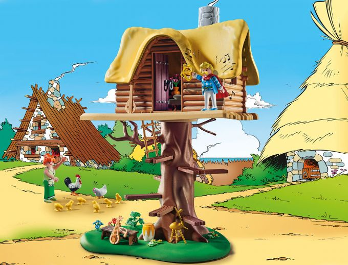 Asterix Troubadourix with wooden cabin version 3