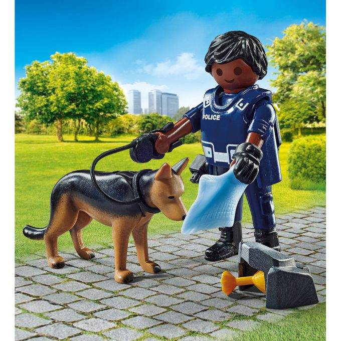 Police officer with tracking dog version 3