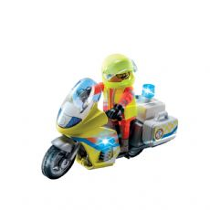 Medical motorcycle with flashing lights