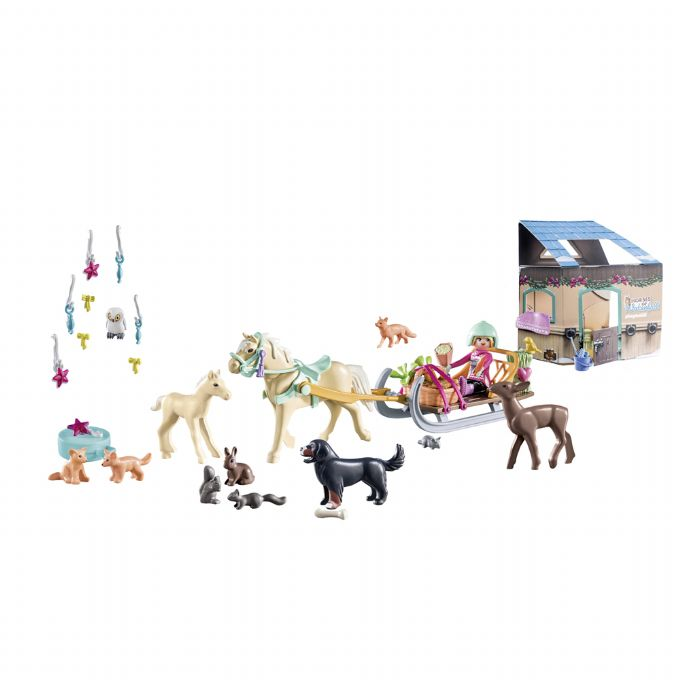 Christmas calendar Horses: Sleigh ride at Christma version 2