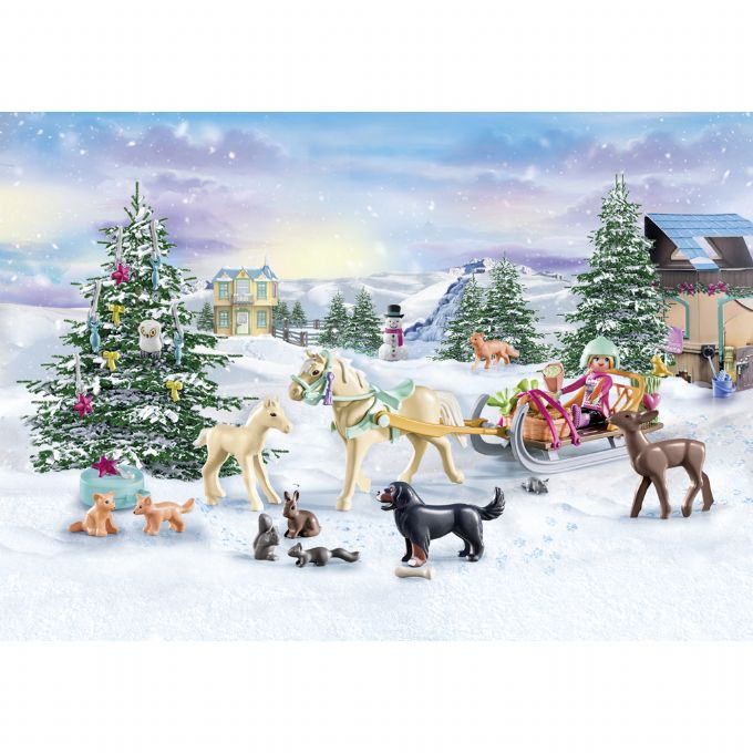 Christmas calendar Horses: Sleigh ride at Christma version 3